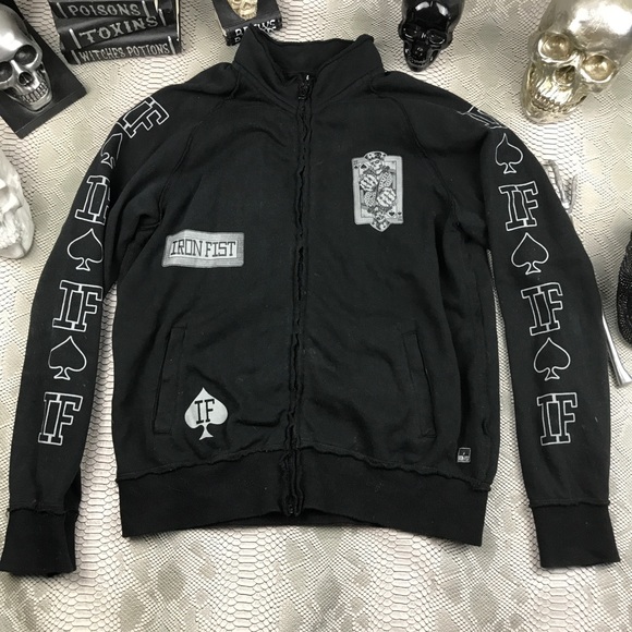 black fist bomber jacket